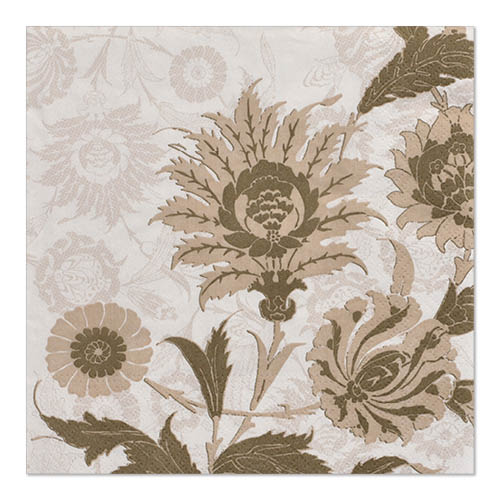 20 Servietten, 3-lagig 1/4-Falz 33 cm x 33 cm "Natural Flowers"