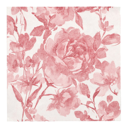 20 Servietten "ROYAL Collection" 1/4-Falz 40 cm x 40 cm bordeaux "Rose"