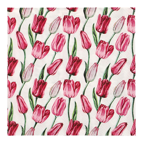 20 Servietten, 3-lagig 1/4-Falz 33 cm x 33 cm "Tulip"