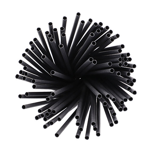 100 Trinkhalme, Papier Ø 6 mm · 20 cm schwarz