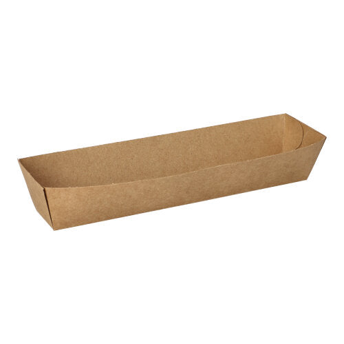 50 Snacktrays, Pappe "pure" 3,5 cm x 3,3 cm x 18,5 cm braun