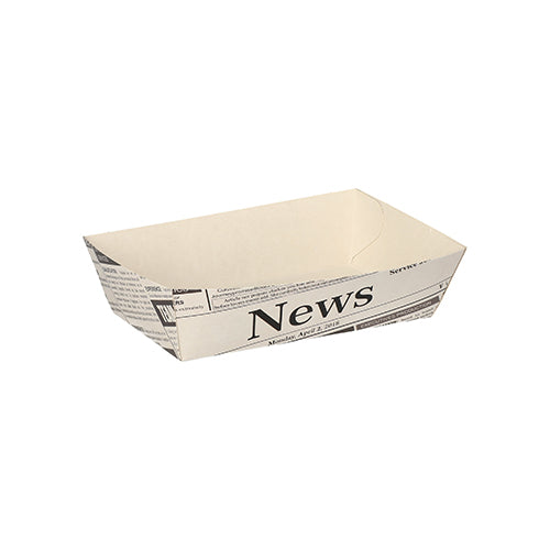 50 Pommes-Frites-Trays 3,5 cm x 7 cm x 12 cm weiss 