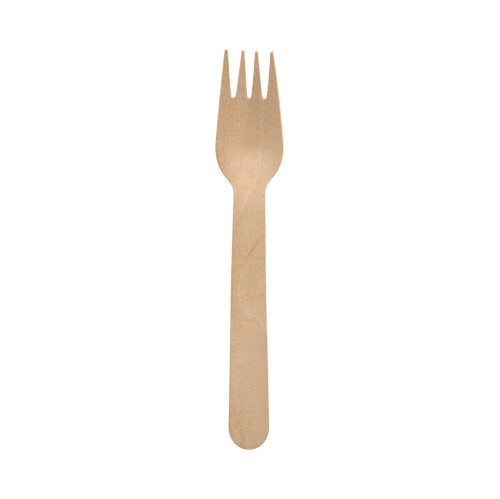 100 Gabeln Holz, gewachst 16 cm