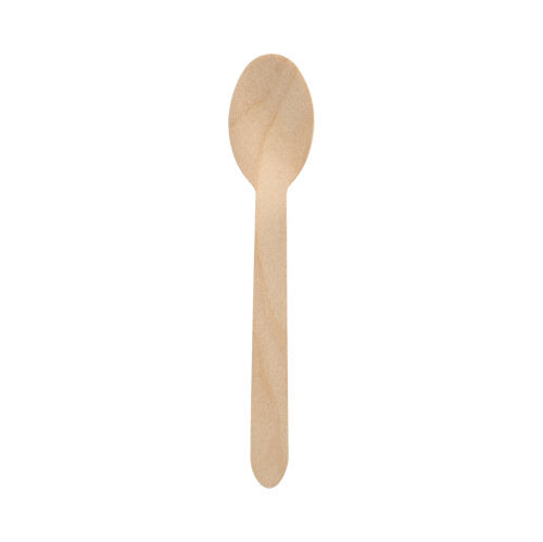 100 Löffel Holz, gewachst 16 cm