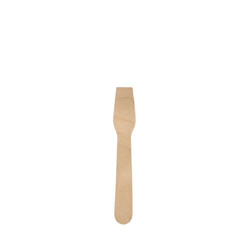 100 Eislöffel Holz, gewachst 9,4 cm
