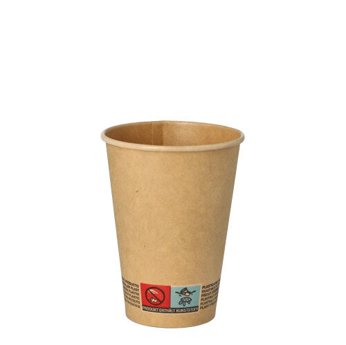 50 Trinkbecher, Pappe 0,18 l Ø 7 cm · 9,2 cm braun