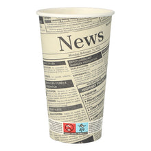 Lade das Bild in den Galerie-Viewer, 50 Trinkbecher, Pappe &quot;To Go&quot; 0,5 l Ø 9 cm · 15 cm weiss &quot;Newsprint&quot;
