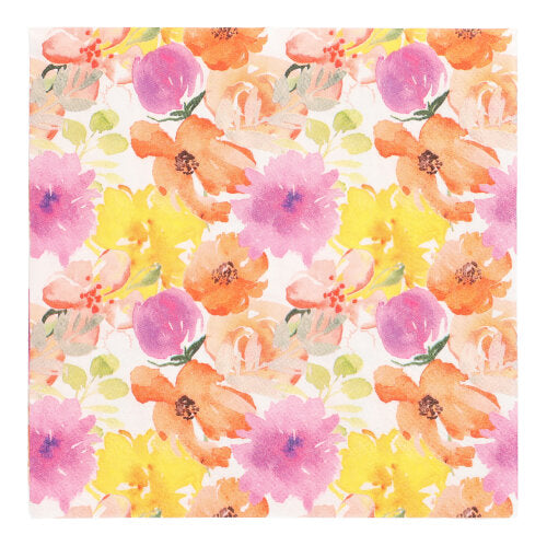 20 Servietten, 3-lagig 1/4-Falz 33 cm x 33 cm "Flowers Splendor"