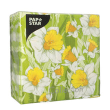 Lade das Bild in den Galerie-Viewer, 100 Servietten, 3-lagig 1/4-Falz 33 cm x 33 cm &quot;Narciso&quot;
