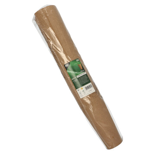 50 Pommes-Frites-Schütte, Pappe rund Ø 6 cm · 17,7 cm braun groß