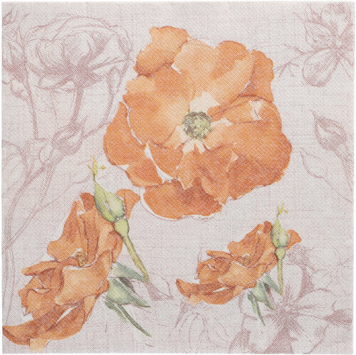 50 Servietten "ROYAL Collection" 1/4-Falz 40 cm x 40 cm nektarine "Blossom"