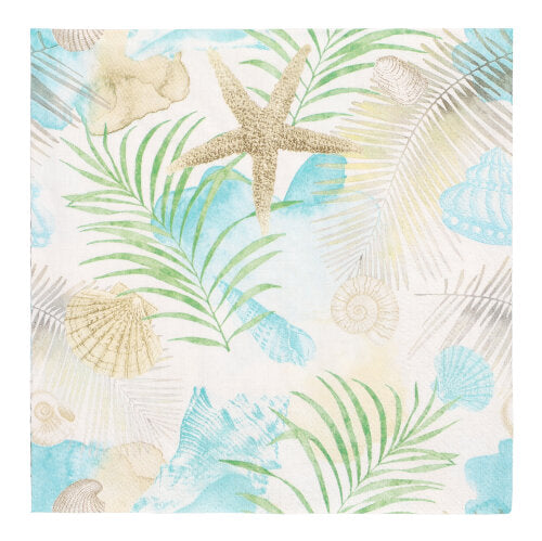 20 Servietten, 3-lagig 1/4-Falz 33 cm x 33 cm "Seaside"