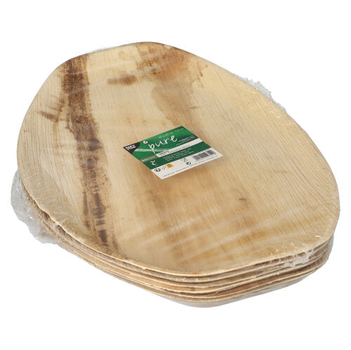 6 Tabletts, Palmblatt "pure" oval 3 cm x 43 cm x 29 cm natur