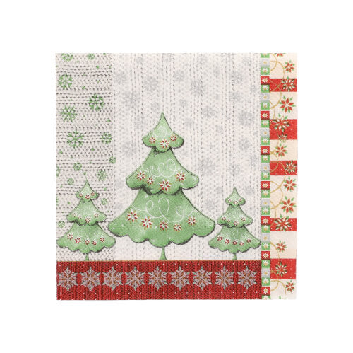 20 Servietten, 3-lagig 1/4-Falz 25 cm x 25 cm "Winter Harmony"