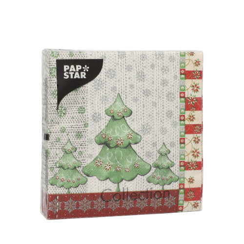 20 Servietten, 3-lagig 1/4-Falz 25 cm x 25 cm "Winter Harmony"