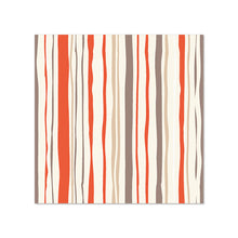 Lade das Bild in den Galerie-Viewer, 20 Servietten, 3-lagig 1/4-Falz 25 cm x 25 cm rost &quot;Stripy&quot;
