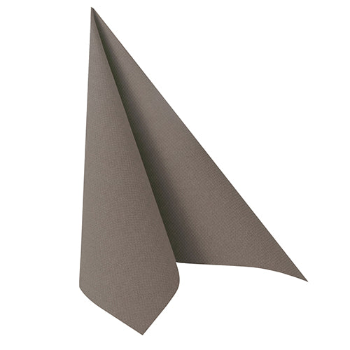 50 Servietten "ROYAL Collection" 1/4-Falz 40 cm x 40 cm grau in Papierverpackung