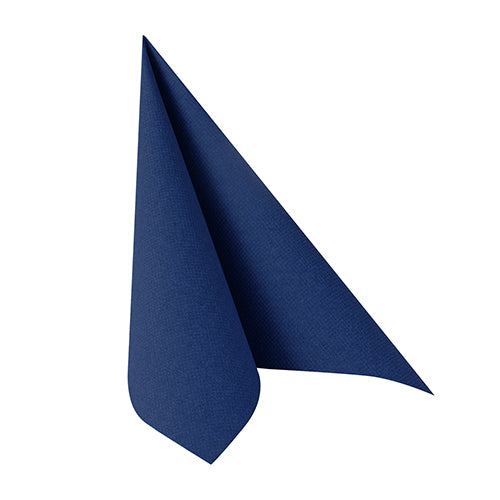 50 Servietten "ROYAL Collection" 1/4-Falz 40 cm x 40 cm dunkelblau in Papierverpackung