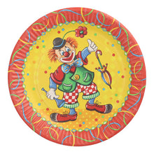 Lade das Bild in den Galerie-Viewer, 50 Teller, Pappe rund Ø 23 cm &quot;Clown&quot;
