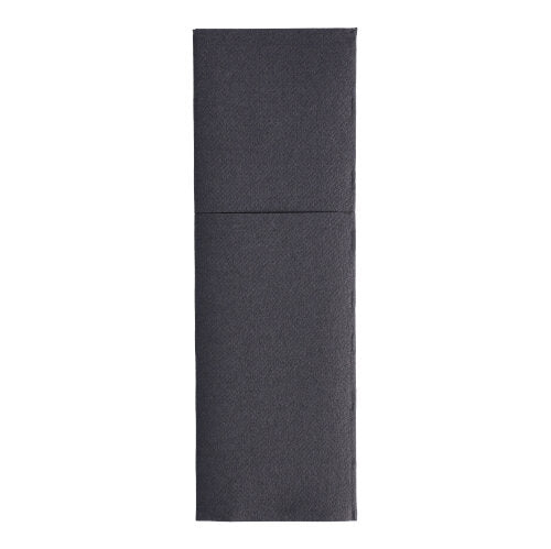 50 Servietten "ROYAL Collection" 48 cm x 30 cm schwarz mit Besteckfalz