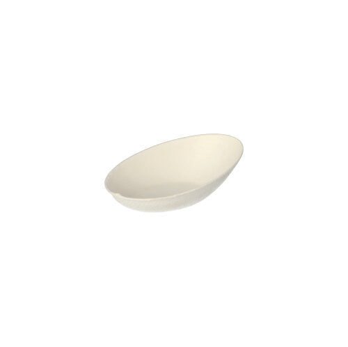 50 Fingerfood - Schalen, Zuckerrohr "pure" 20 ml 2,7 cm x 5 cm x 8 cm weiss "Egg"