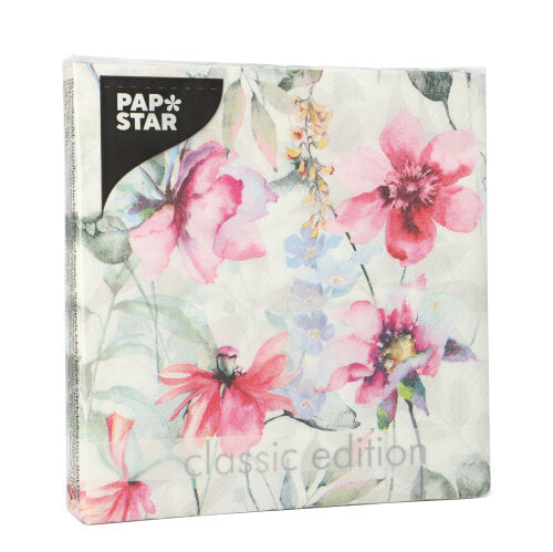 20 Servietten, 3-lagig 1/4-Falz 33 cm x 33 cm "Summer Scent"