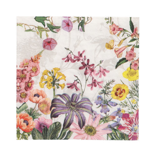 20 Servietten, 3-lagig 1/4-Falz 33 cm x 33 cm "Jardin"