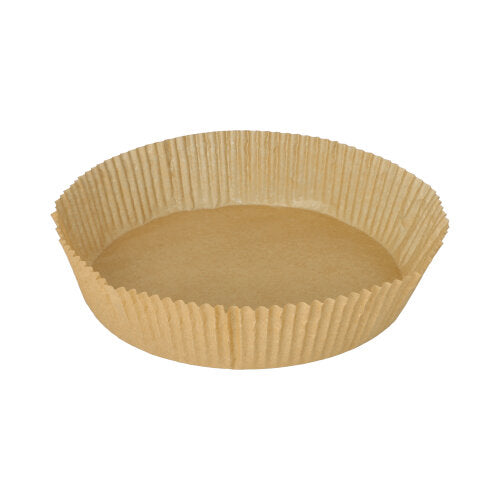 30 Backpapierzuschnitte Ø 21 cm · 5 cm braun für Heißluftfritteusen
