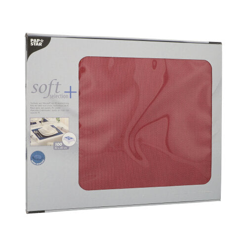 100 Tischsets, stoffähnlich, Vlies "soft selection plus" 30 cm x 40 cm bordeaux