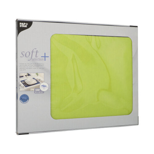 100 Tischsets, stoffähnlich, Vlies "soft selection plus" 30 cm x 40 cm limonengrün