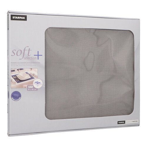 100 Tischsets, stoffähnlich, Vlies "soft selection plus" 30 cm x 40 cm grau