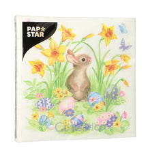 Lade das Bild in den Galerie-Viewer, 20 Servietten, 3-lagig 1/4-Falz 33 cm x 33 cm &quot;Cute Bunny&quot;
