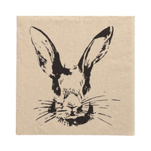 Lade das Bild in den Galerie-Viewer, 20 Servietten, 3-lagig 1/4-Falz 33 cm x 33 cm natur &quot;My Name is Rabbit&quot; aus recyceltem Papier

