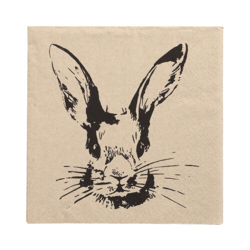 20 Servietten, 3-lagig 1/4-Falz 33 cm x 33 cm natur 