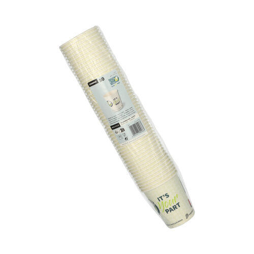 50 Trinkbecher, Pappe 0,2 l Ø 8 cm · 9,1 cm "It´s your part"