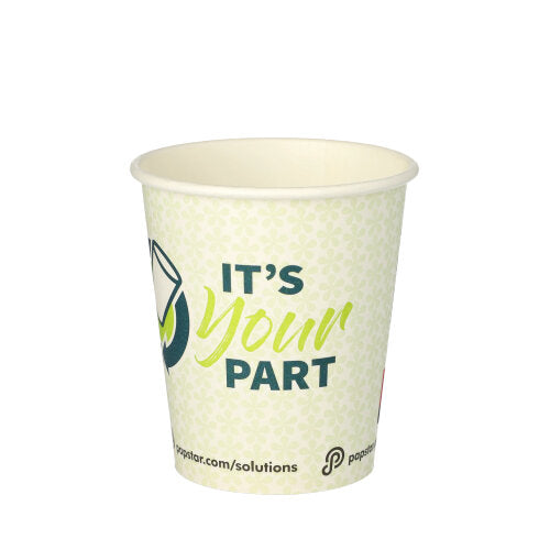 50 Trinkbecher, Pappe 0,2 l Ø 8 cm · 9,1 cm "It´s your part"