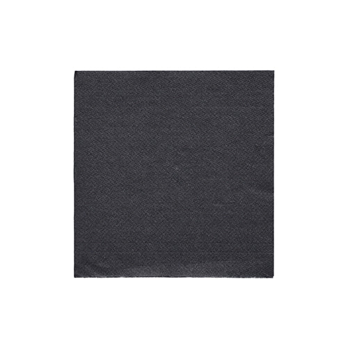 20 Servietten "DAILY Collection" 1/4-Falz 24 cm x 24 cm schwarz