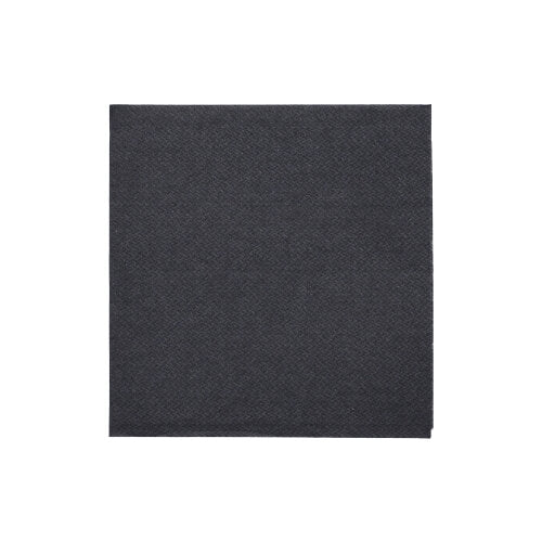 150 Servietten "DAILY Collection" 1/4-Falz 24 cm x 24 cm schwarz