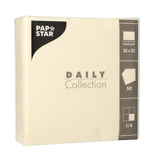 Lade das Bild in den Galerie-Viewer, 50 Servietten &quot;DAILY Collection&quot; 1/4-Falz 32 cm x 32 cm champagner
