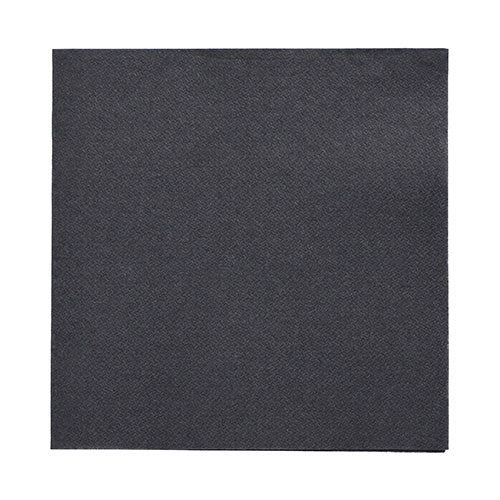 50 Servietten "DAILY Collection" 1/4-Falz 32 cm x 32 cm schwarz
