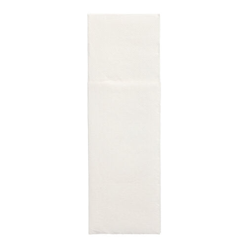 50 Servietten "DAILY Collection" 48 cm x 30 cm weiss mit Besteckfalz