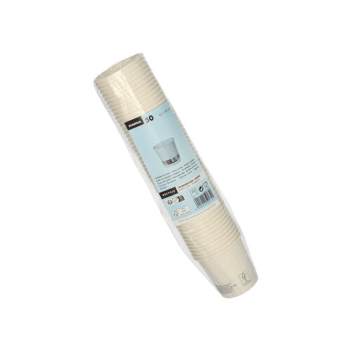 50 Trinkbecher, Pappe "To Go" 0,1 l Ø 6 cm · 6 cm weiss