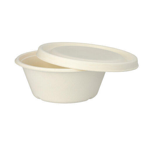 25 Schalen, Zuckerrohr "pure" 750 ml Ø 17 cm · 6,5 cm weiss