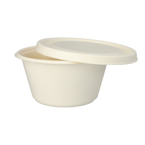 25 Schalen, Zuckerrohr "pure" 1000 ml Ø 17 cm · 8,4 cm weiss