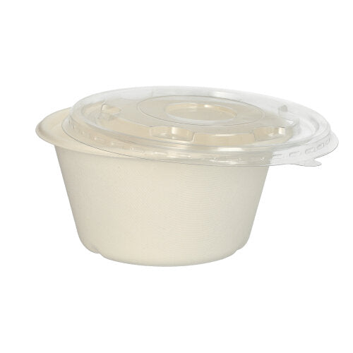 25 Schalen, Zuckerrohr "pure" 1000 ml Ø 17 cm · 8,4 cm weiss