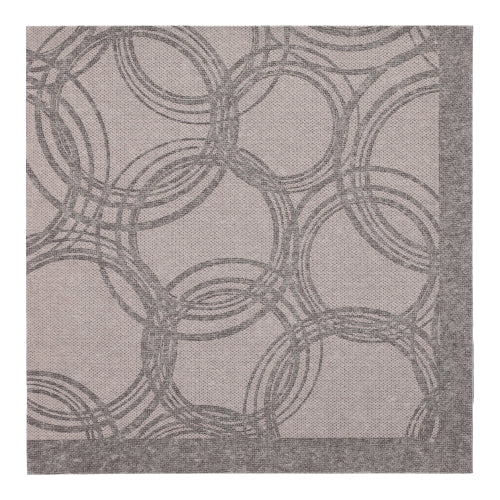 50 Servietten "ROYAL Collection" 1/4-Falz 40 cm x 40 cm grau "Bubbles"
