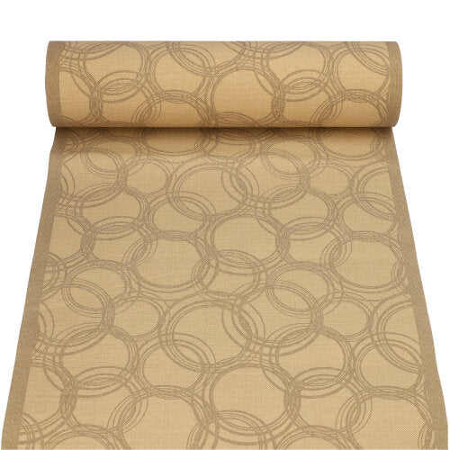 Tischläufer, stoffähnlich, PV-Tissue Mix "ROYAL Collection" 24 m x 40 cm sand "Bubbles"
