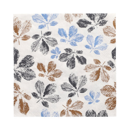 30 Servietten, 3-lagig 1/4-Falz 33 cm x 33 cm "Fallen Leaves"