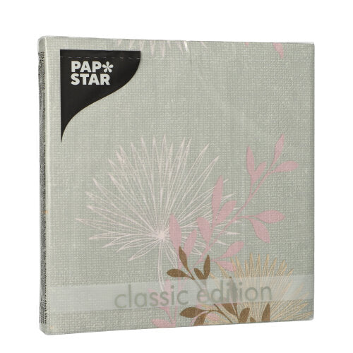 20 Servietten, 3-lagig 1/4-Falz 33 cm x 33 cm "Flora"