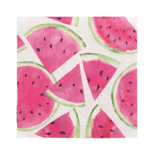 Lade das Bild in den Galerie-Viewer, 20 Servietten, 3-lagig 1/4-Falz 33 cm x 33 cm &quot;Watermelon&quot;
